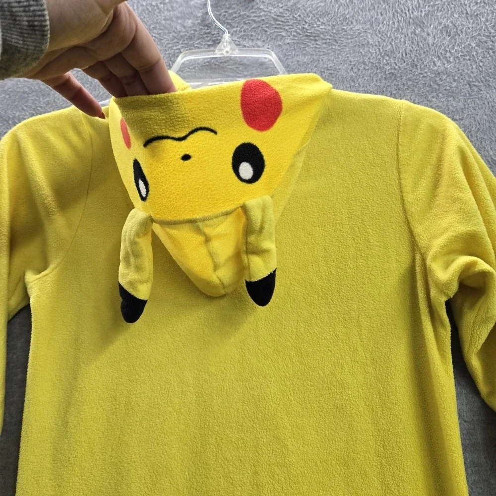 Pokemon Boys Sleepwear 10 Yellow Jumpsuit Graphic Fleece Pikachu Pokeball Pajama
